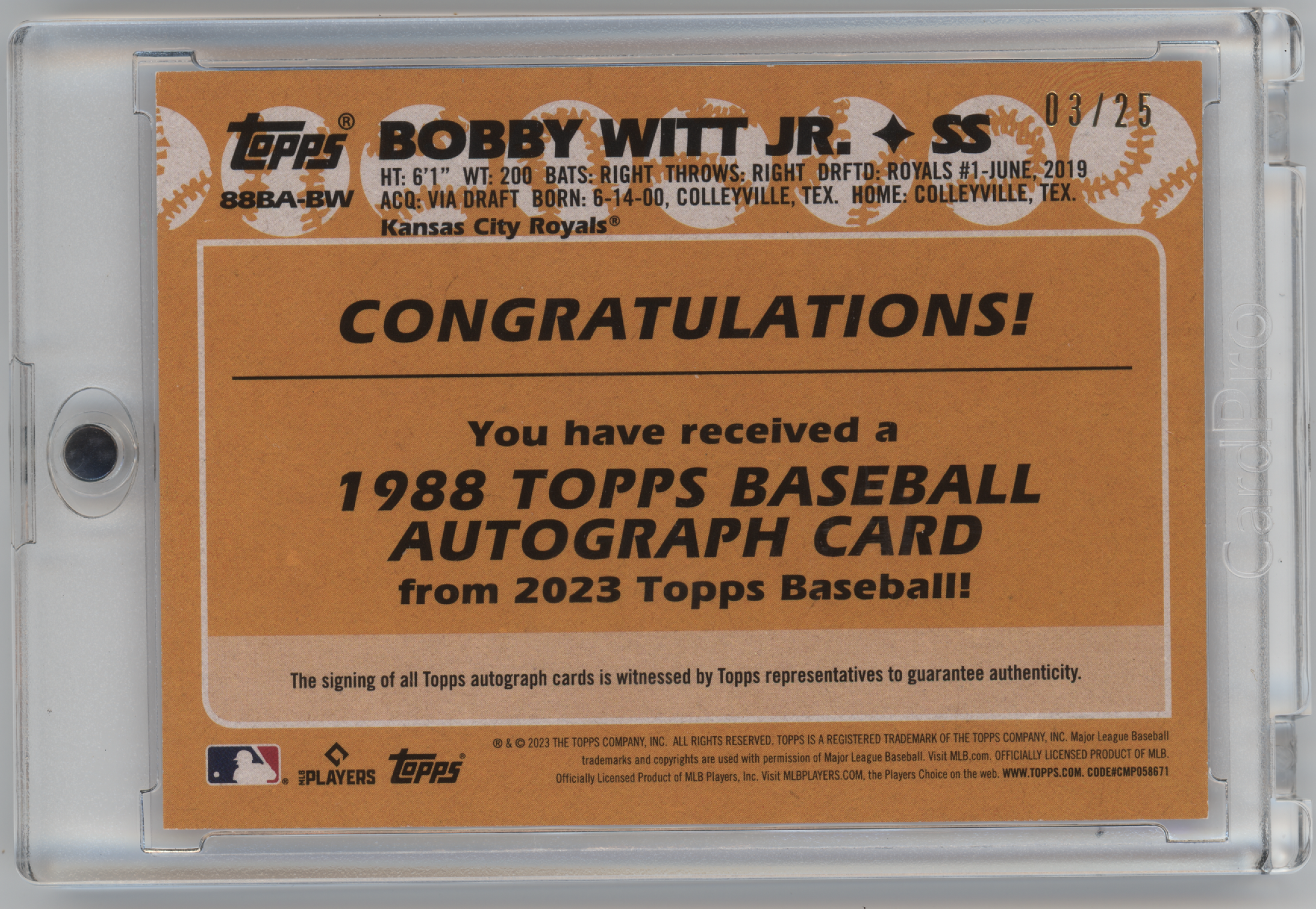 Bobby Witt Jr. (7) - 2023 Topps Series 1