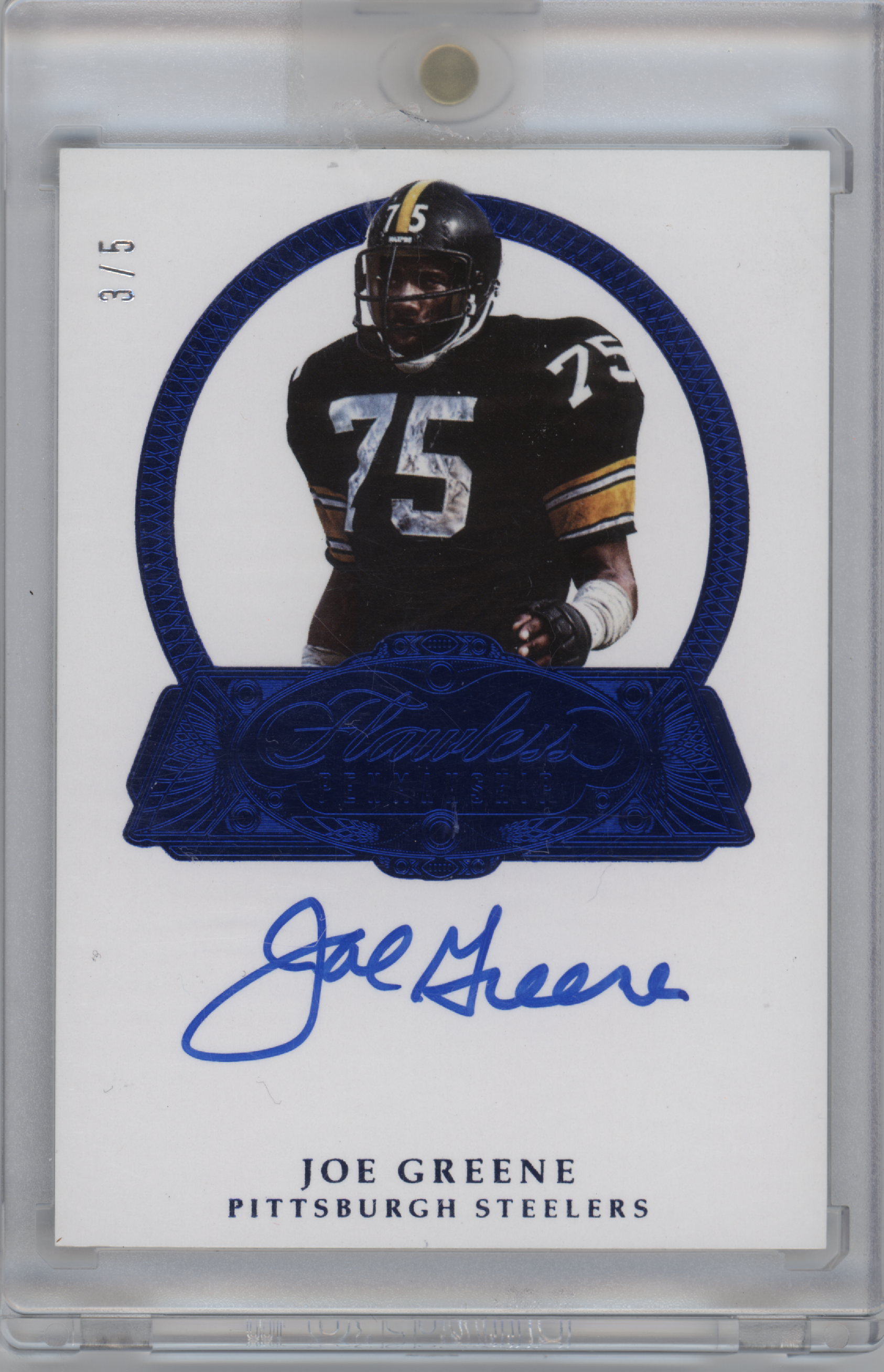 Joe Greene Autograph Signed 2020 Panini Card Steelers 