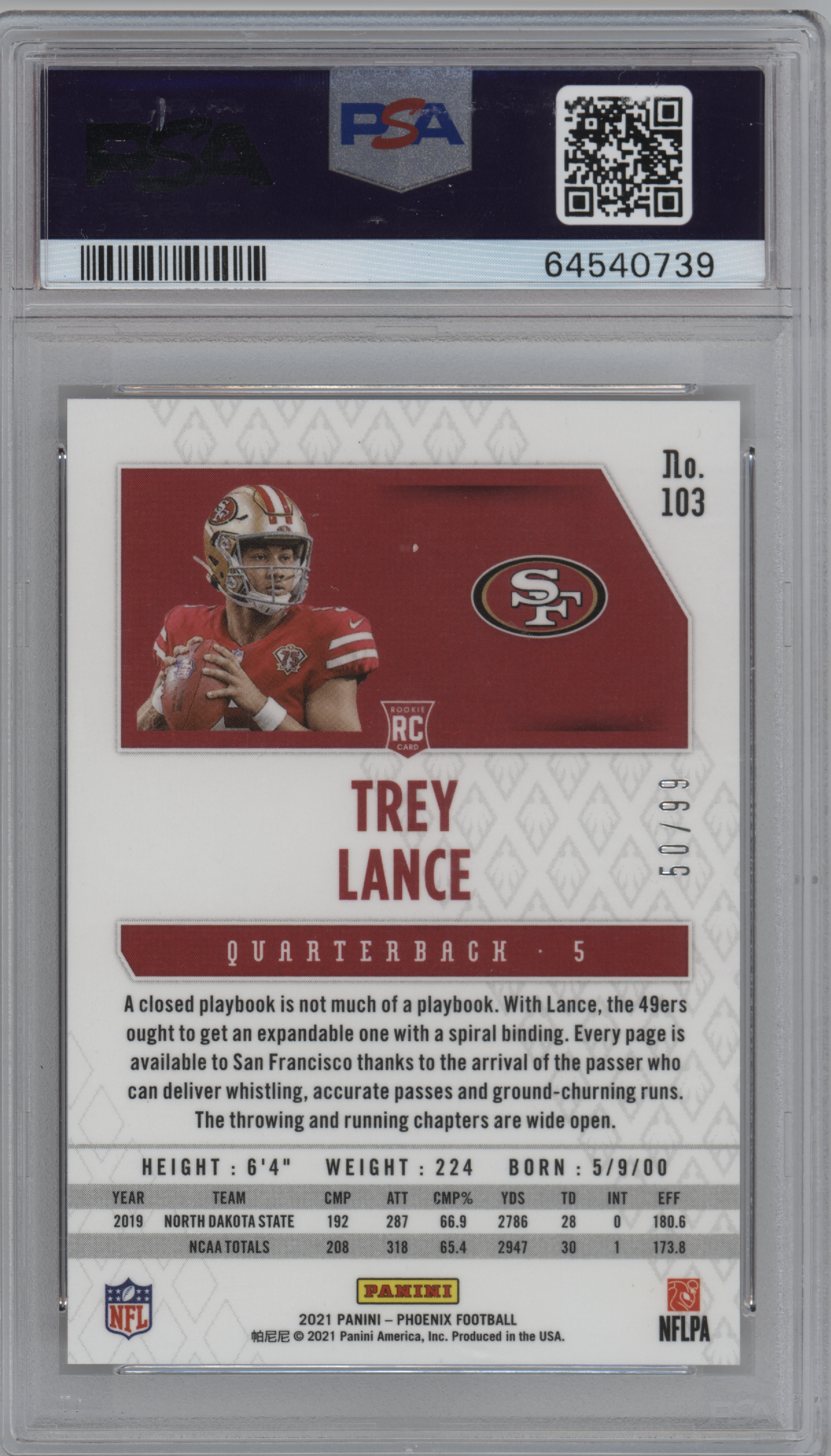 Trey Lance 2021 Prizm SGC 10